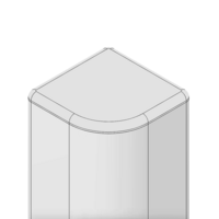60-220-2 MODULAR SOLUTIONS POLYAMIDE PART END CAP 32MM X 32MM ROUND CORNER LIGHT GRAY